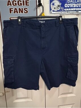 True Nation Navy Cargo Shorts for Men